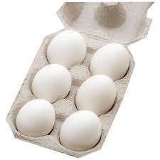 Natural white Eggs 6pcs
